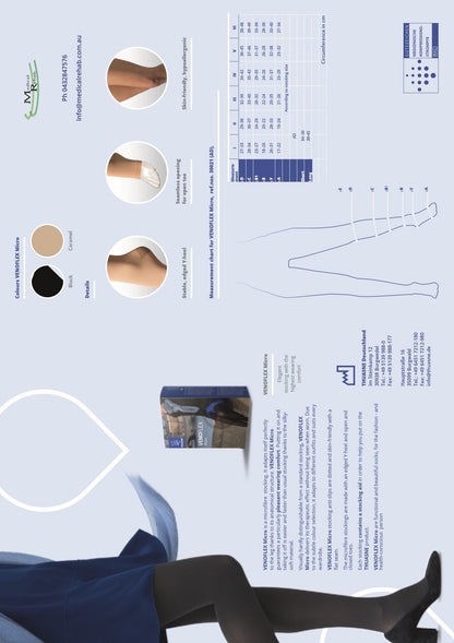 Venoflex Micro AD Below Knee Compression Socks BLACK